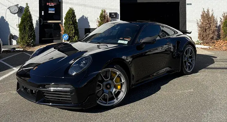 Porsche 911 Turbo S with full paint protection film and ceramic coating.